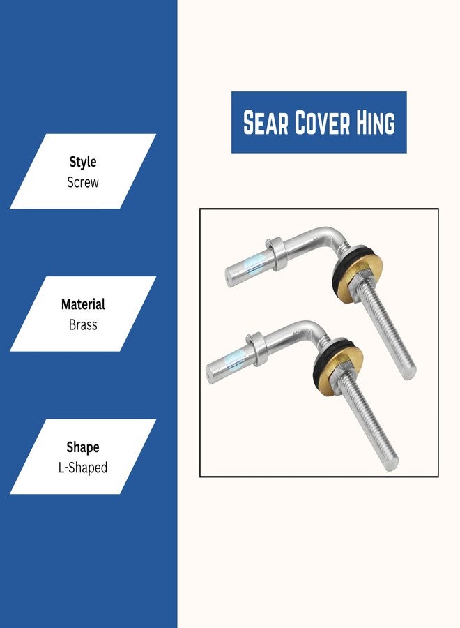 KINIK Brass L Type Seat Cover Screw Hinges | Toilet Seat Cover Repair Kit Spare Parts for Western Toilets - Image 4